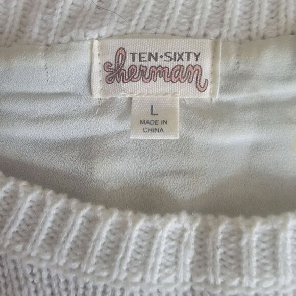 Ten-Sixty Sherman Mixed Media Sweater with Zipper Detail. Size L. - Picture 7 of 9